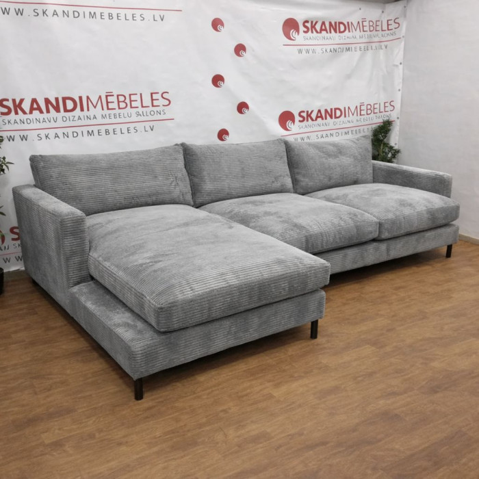 Sofa LEKEN (Kampinė)(Pilka)(Ekspozicija)